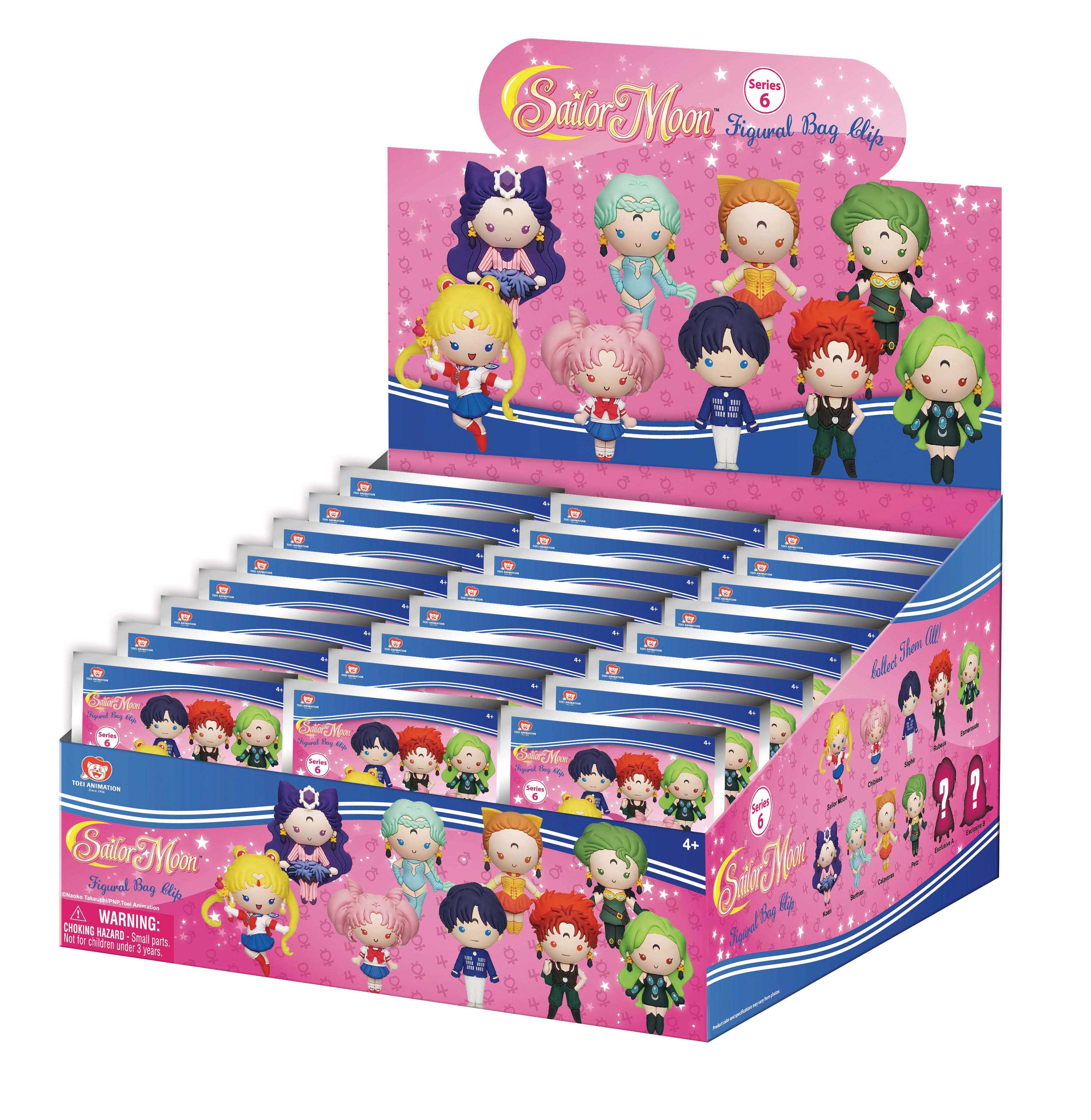 SAILOR MOON - Series 6 - 3D Foam Bag Clip (Display 24 Pcs)