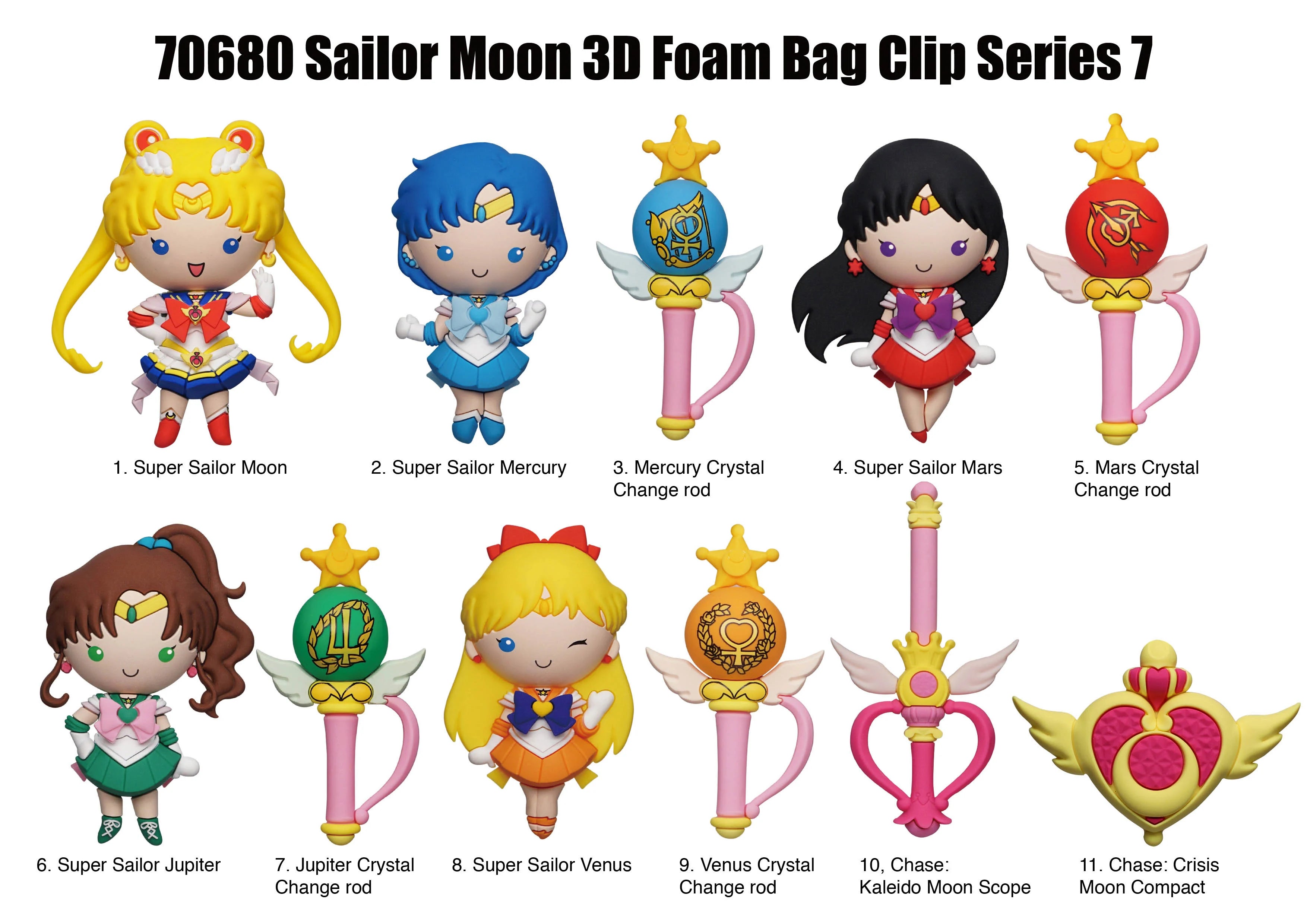 SAILOR MOON - Series 7 - 3D Foam Bag Clip (Display 24 Pcs)
