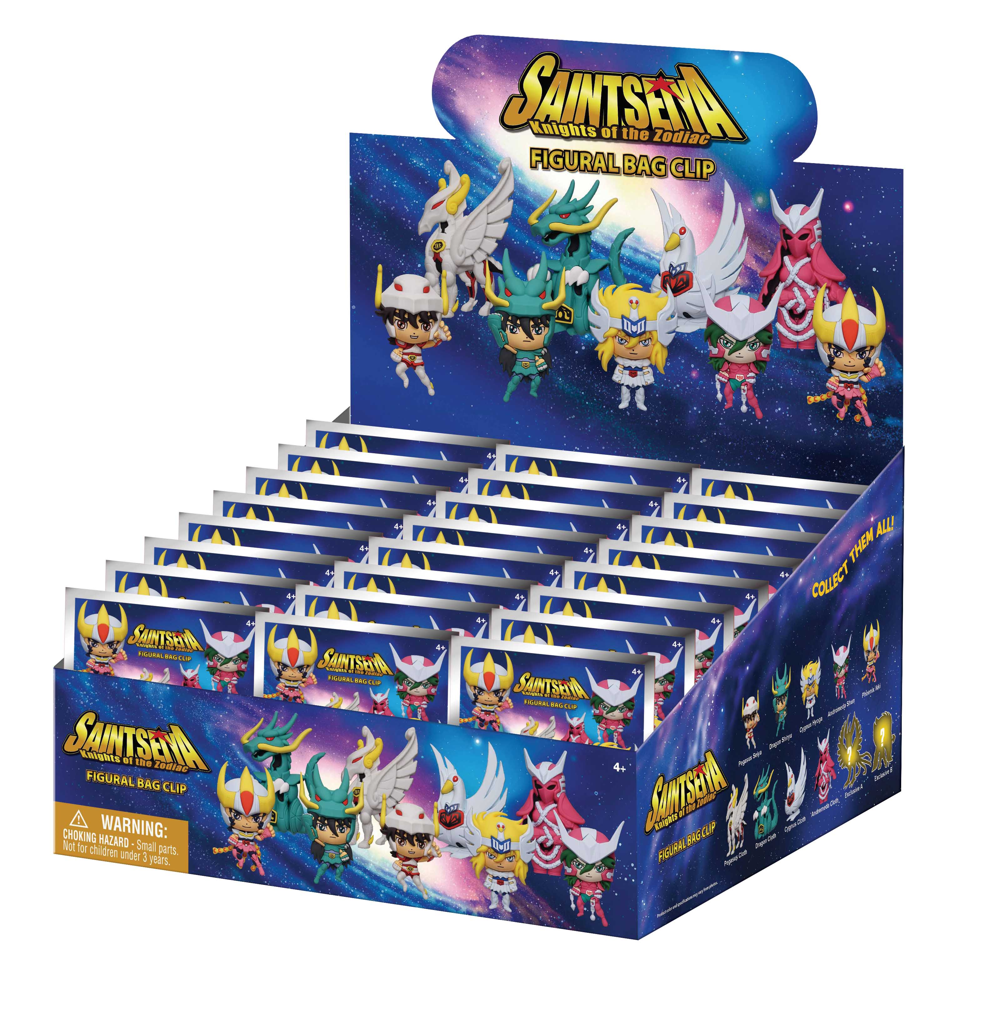 SAINT SEIYA - Series 1 - 3D Foam Bag Clip (Display 24 Pcs)