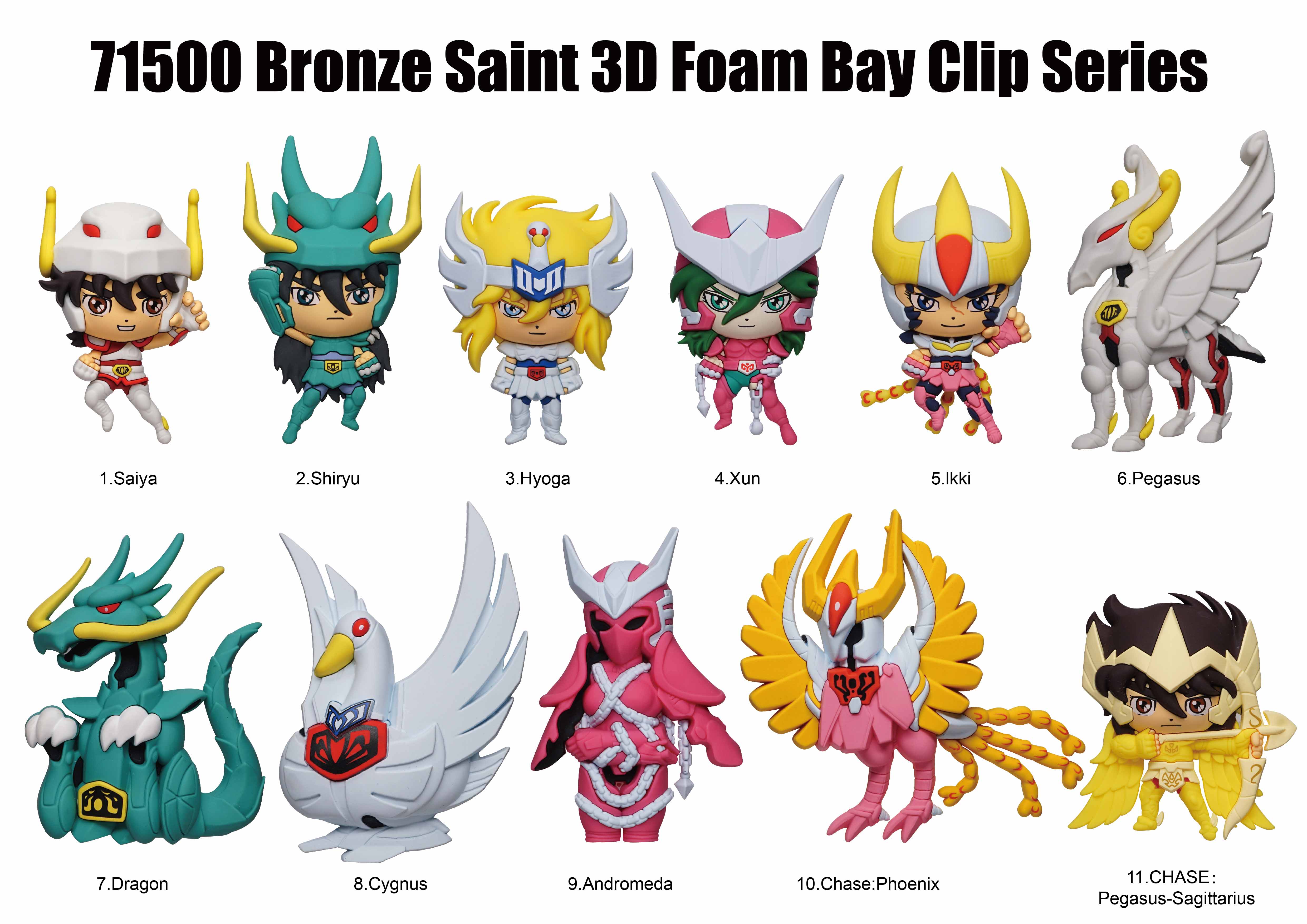 SAINT SEIYA - Series 1 - 3D Foam Bag Clip (Display 24 Pcs)