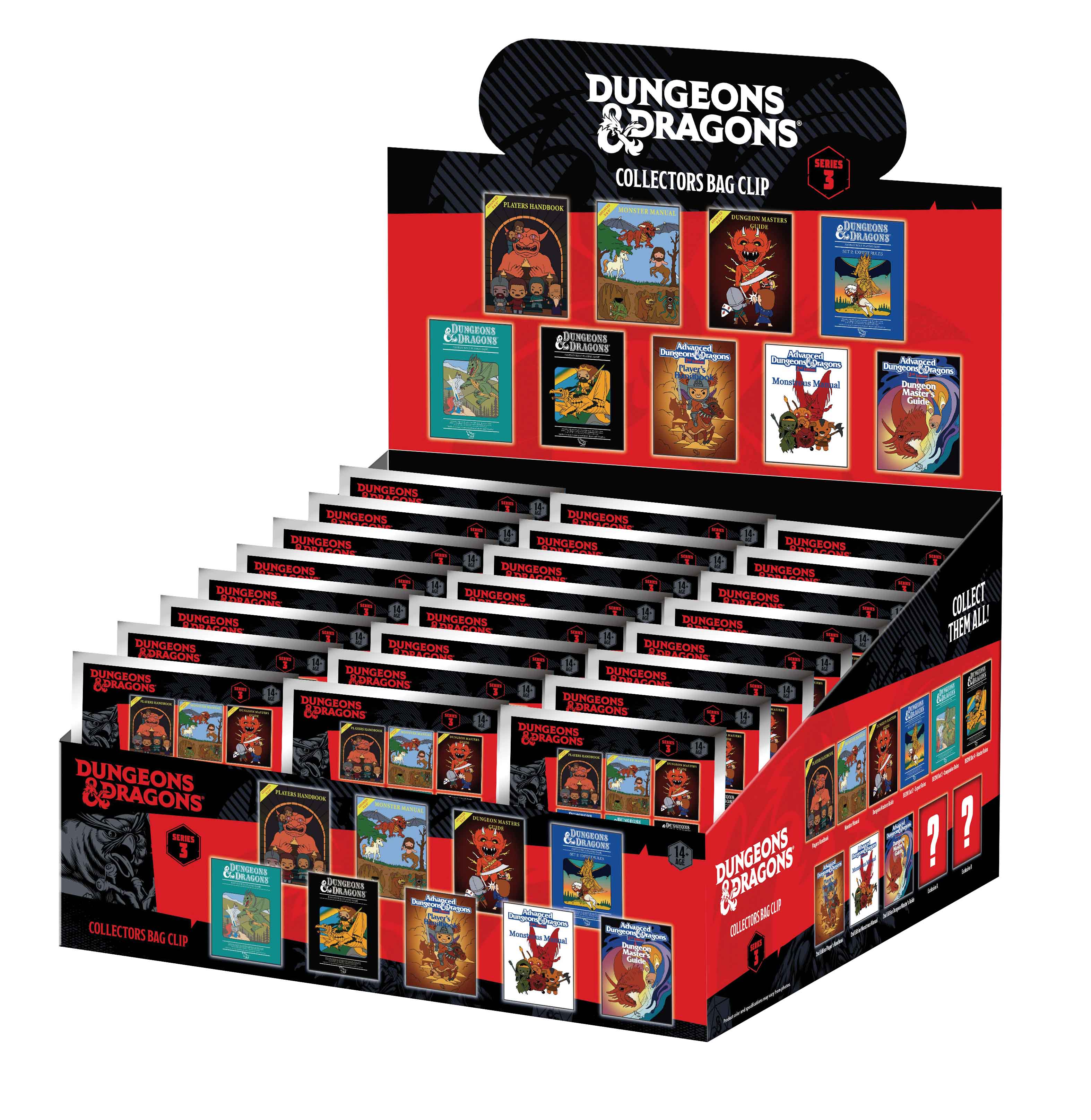 D&D CLASSIC - Series 3 - 3D Foam Bag Clip (Display 24 Pcs)