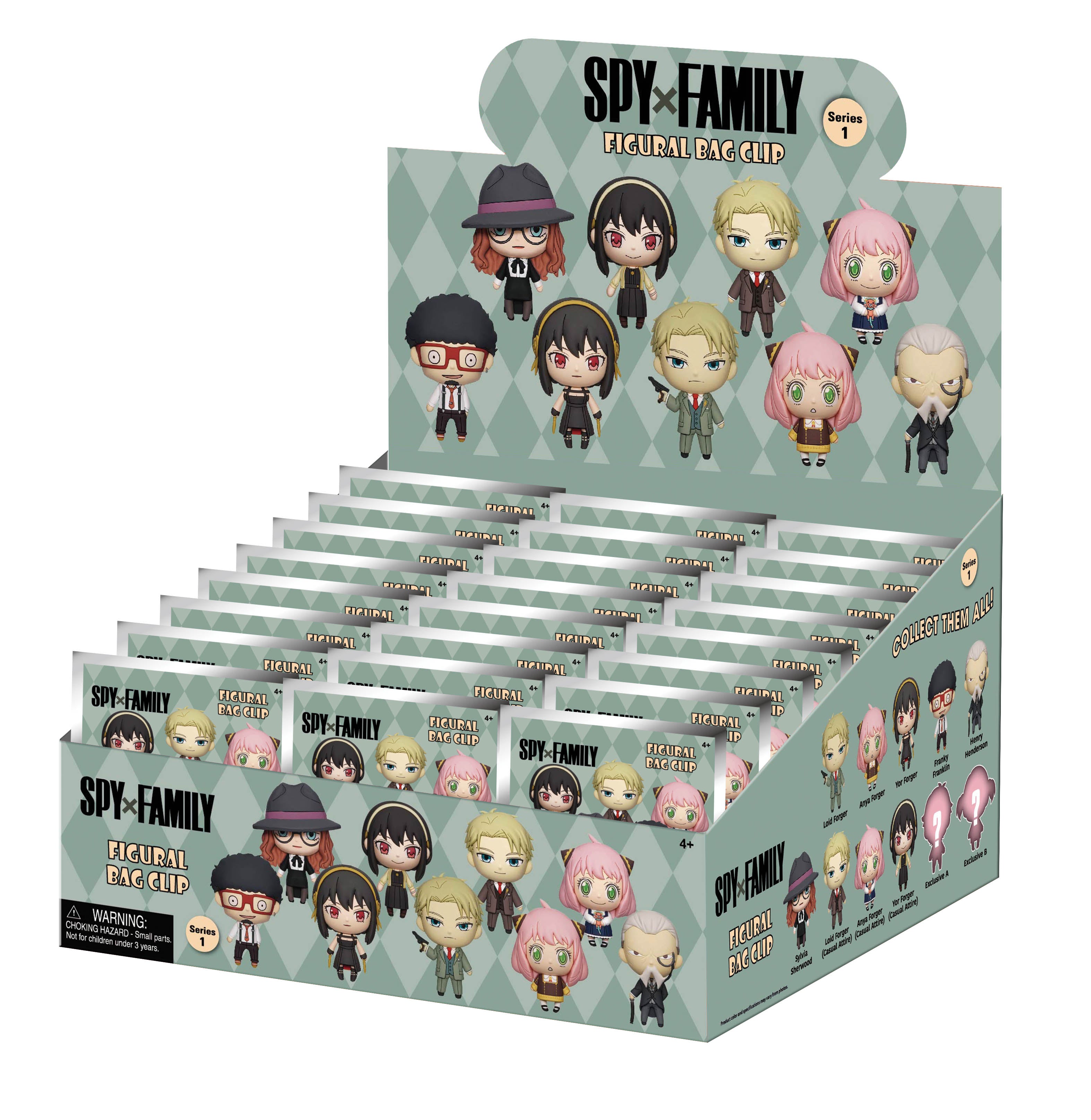 SPY X FAMILY - Series 1 - 3D Foam Bag Clip (Display 24 Pcs)