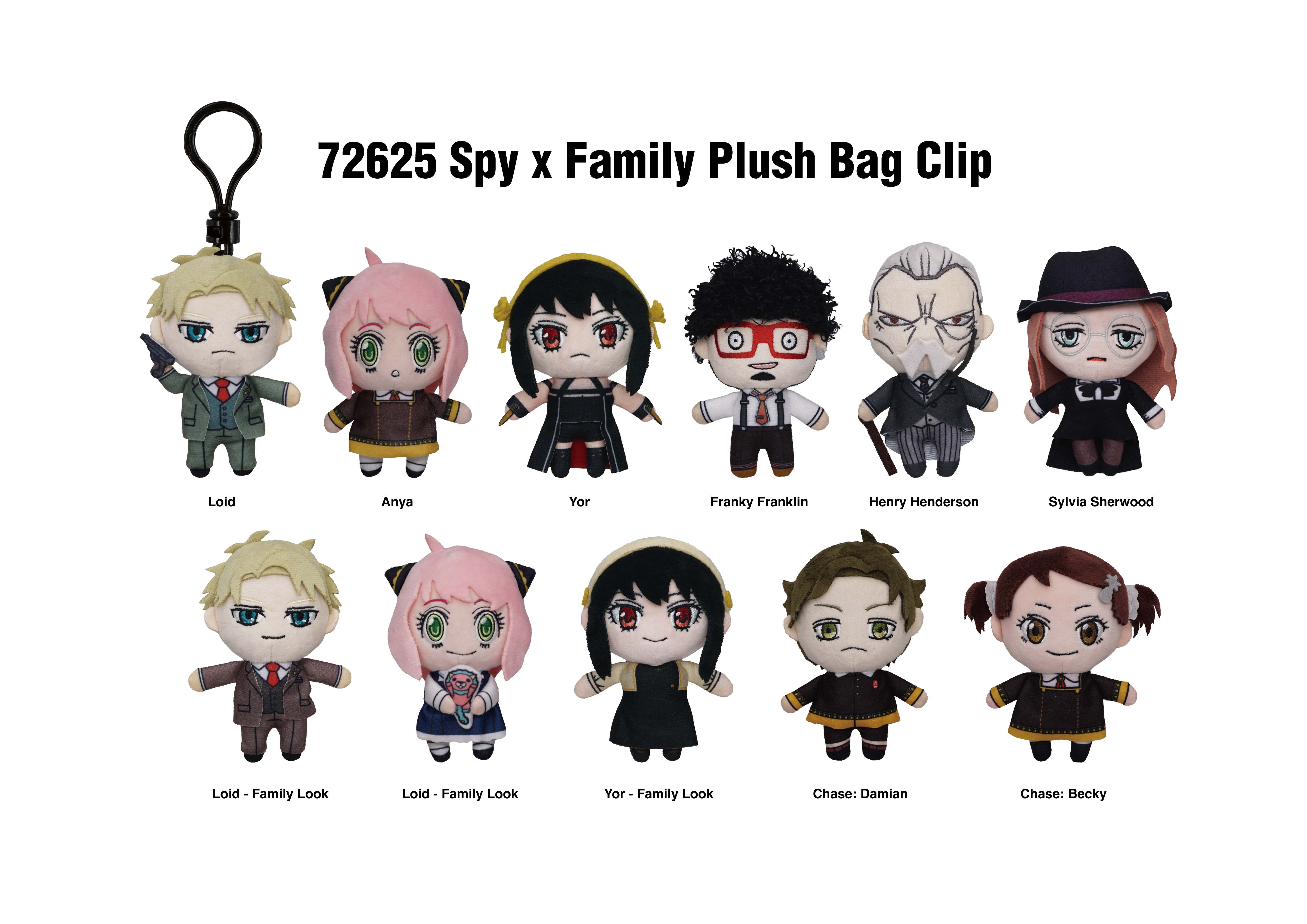 SPY X FAMILY - Plush Bag Clip (Display 24 Pcs)
