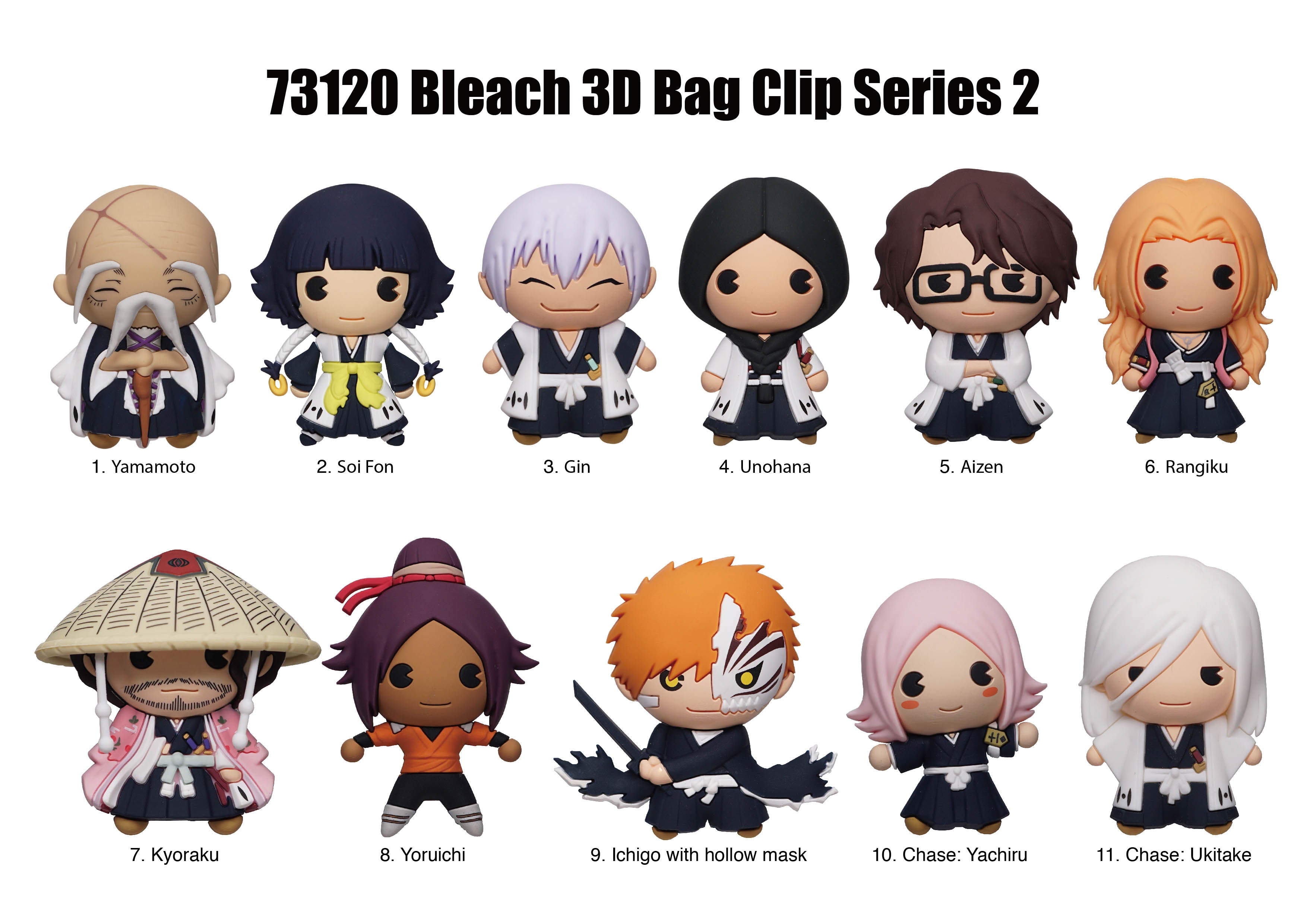 BLEACH - Series 2 - 3D Foam Bag Clip (Display 24 Pcs)