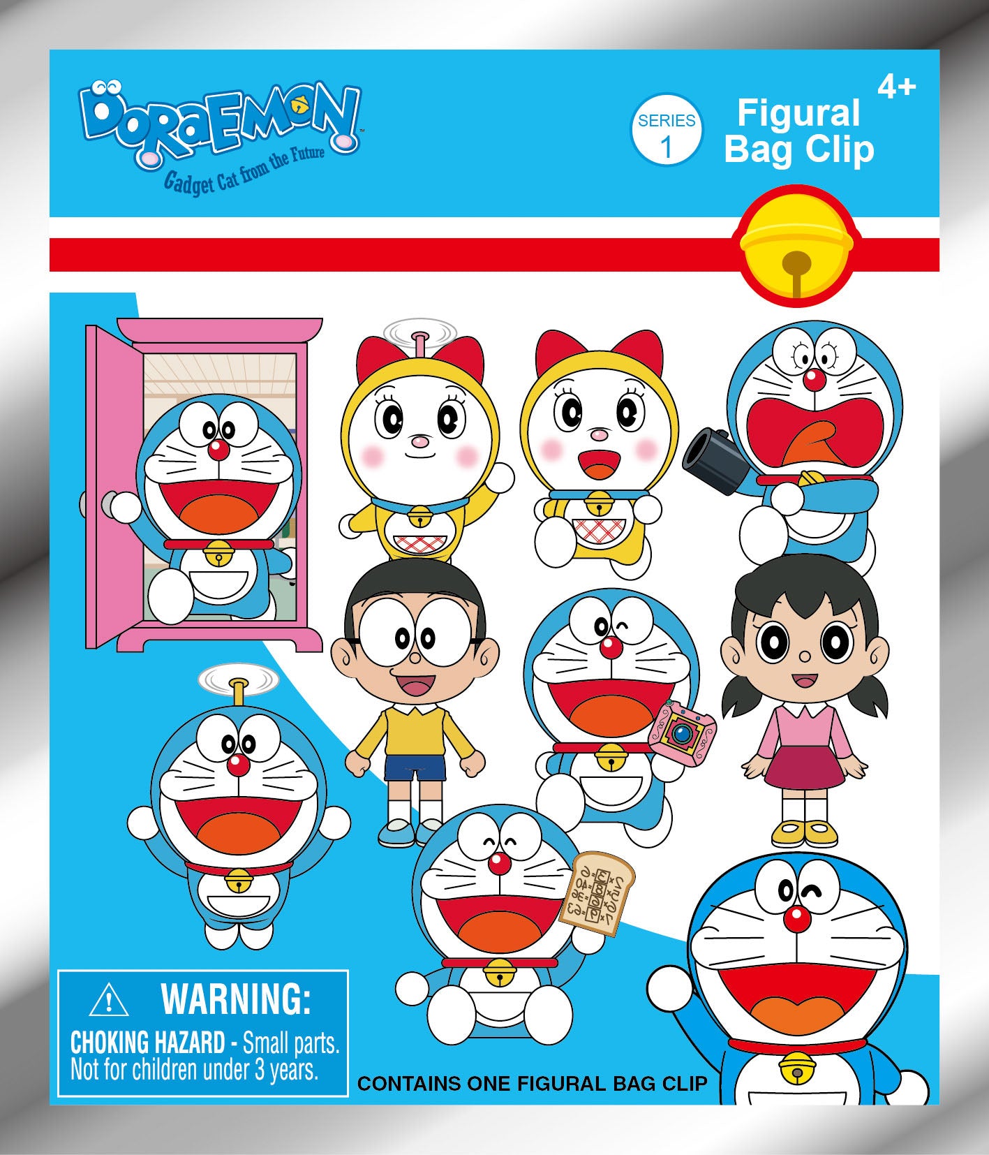 DORAEMON - Series 1 - 3D Foam Bag Clip (Display 24 Pcs)