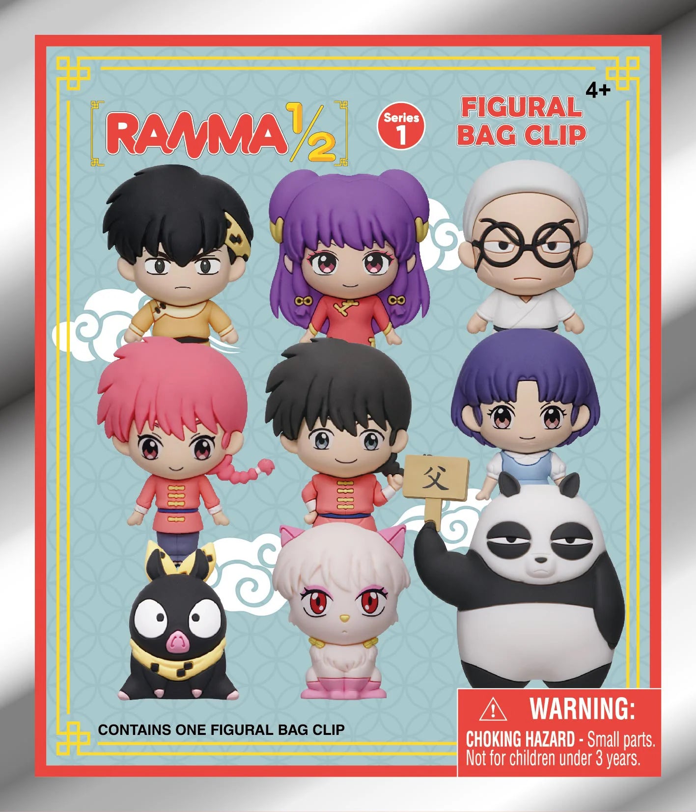 RANMA 1/2 - Series 1 - 3D Foam Bag Clip (Display 24 Pcs)