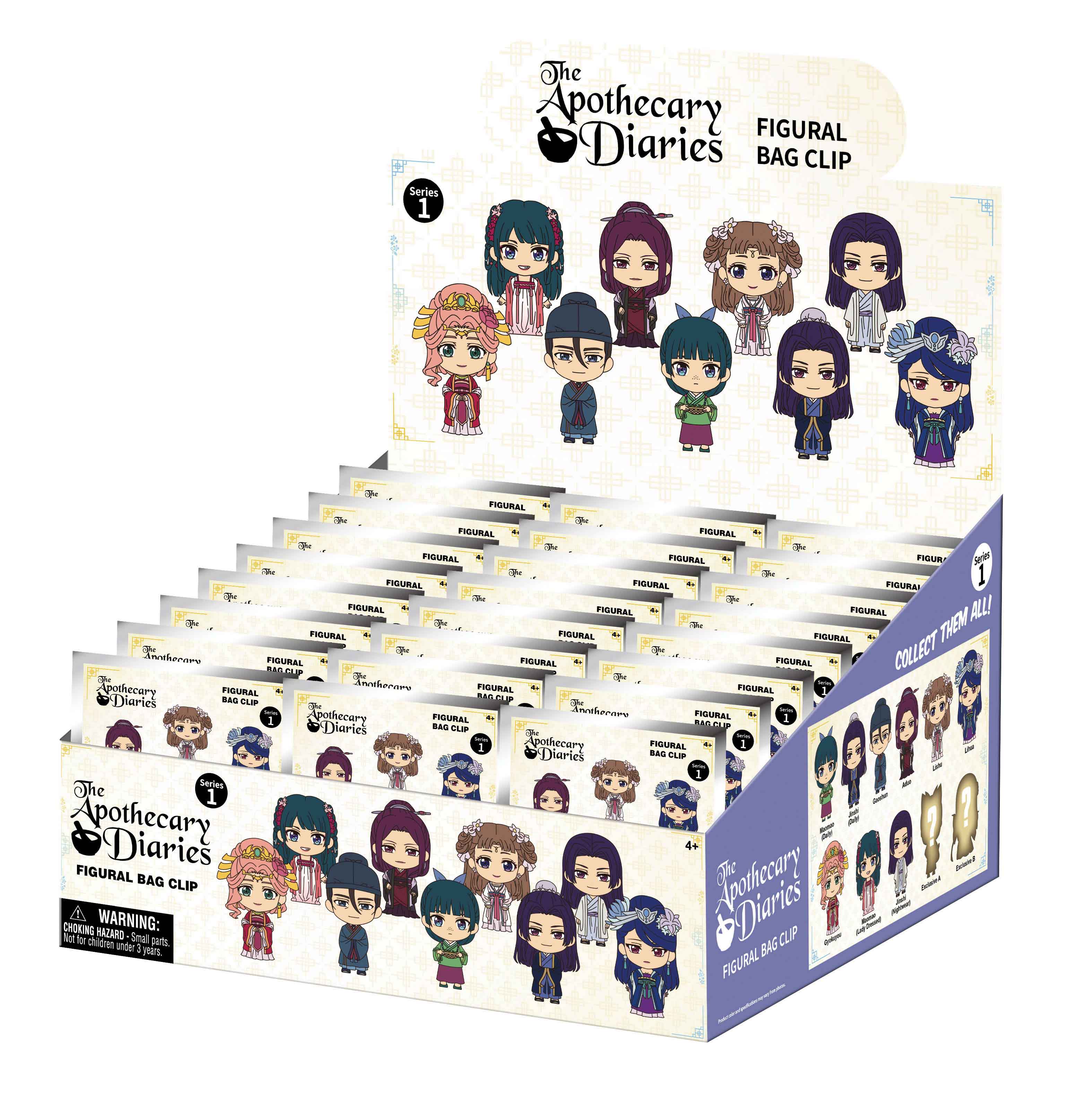 APOTHECARY DIARIES - Series 1 - 3D Foam Bag Clip (Display 24 Pcs)