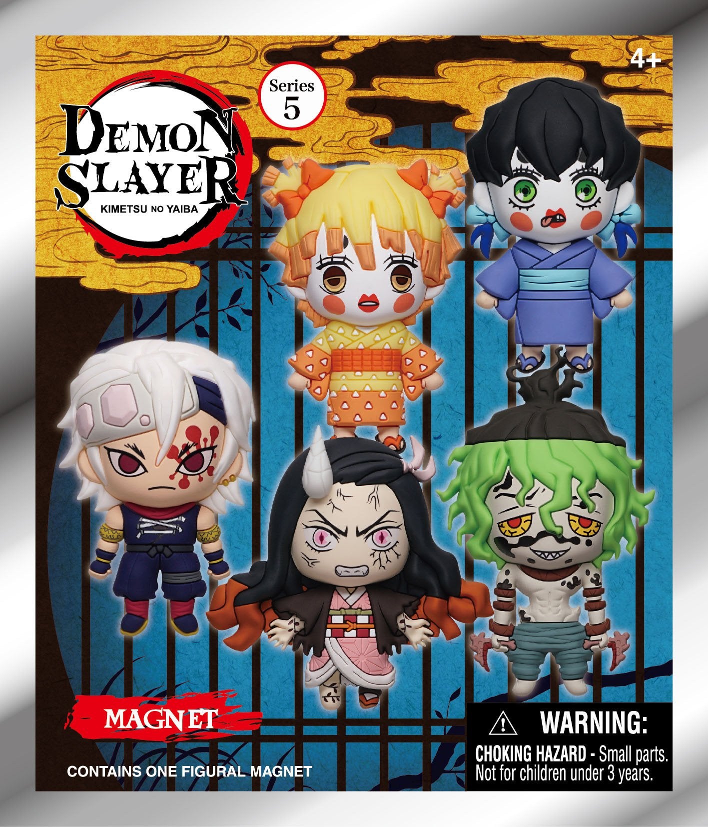 DEMON SLAYER -Series 5 -3D Foam Magnets in blind bags (Display 12 Pcs)