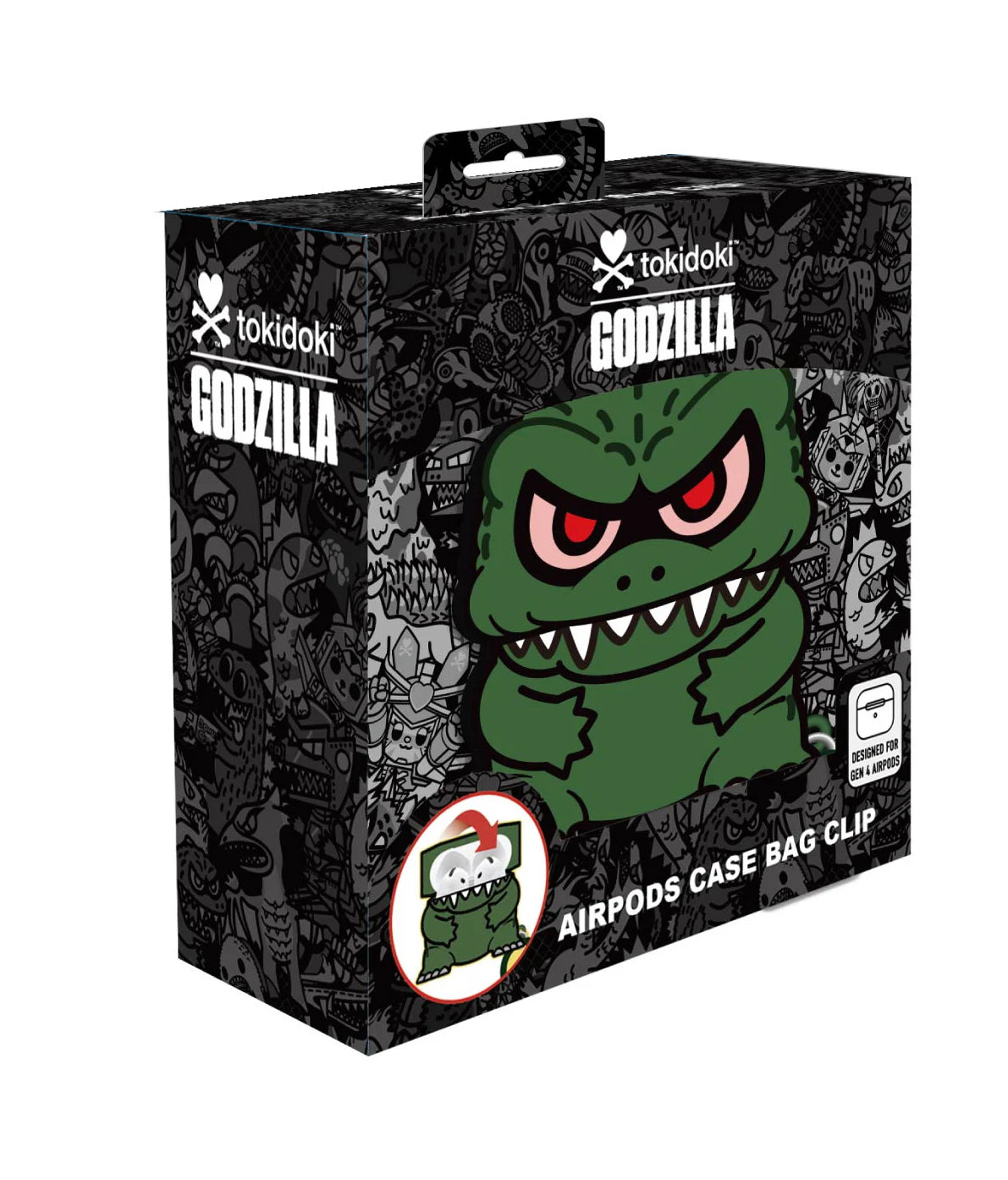 GODZILLA X TOKIDOKI - 3D Foam Airpods Case Bag Clip