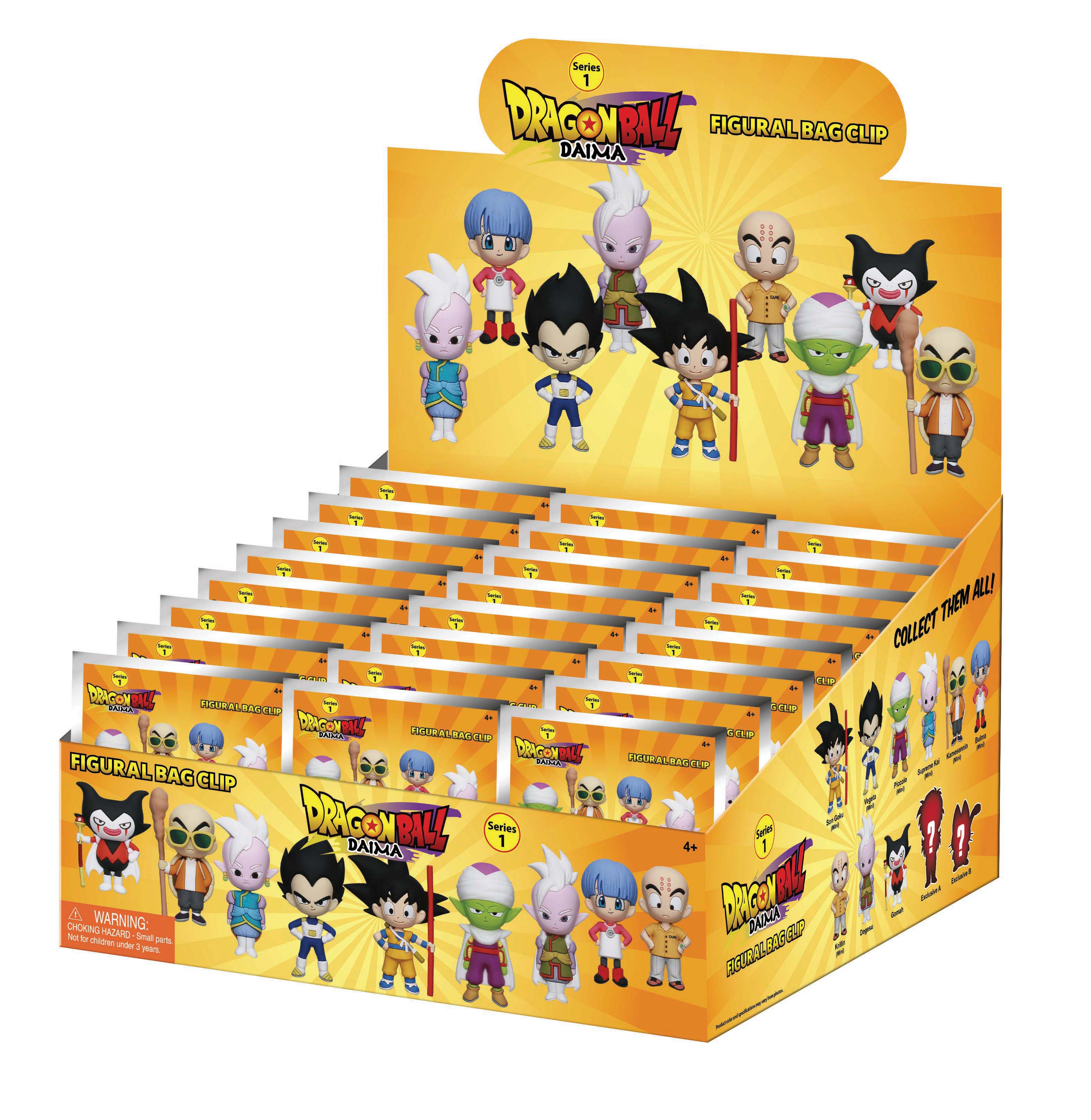 DRAGON BALL DAIMA - Series 1 - 3D Foam Bag Clip (Display 24 Pcs)