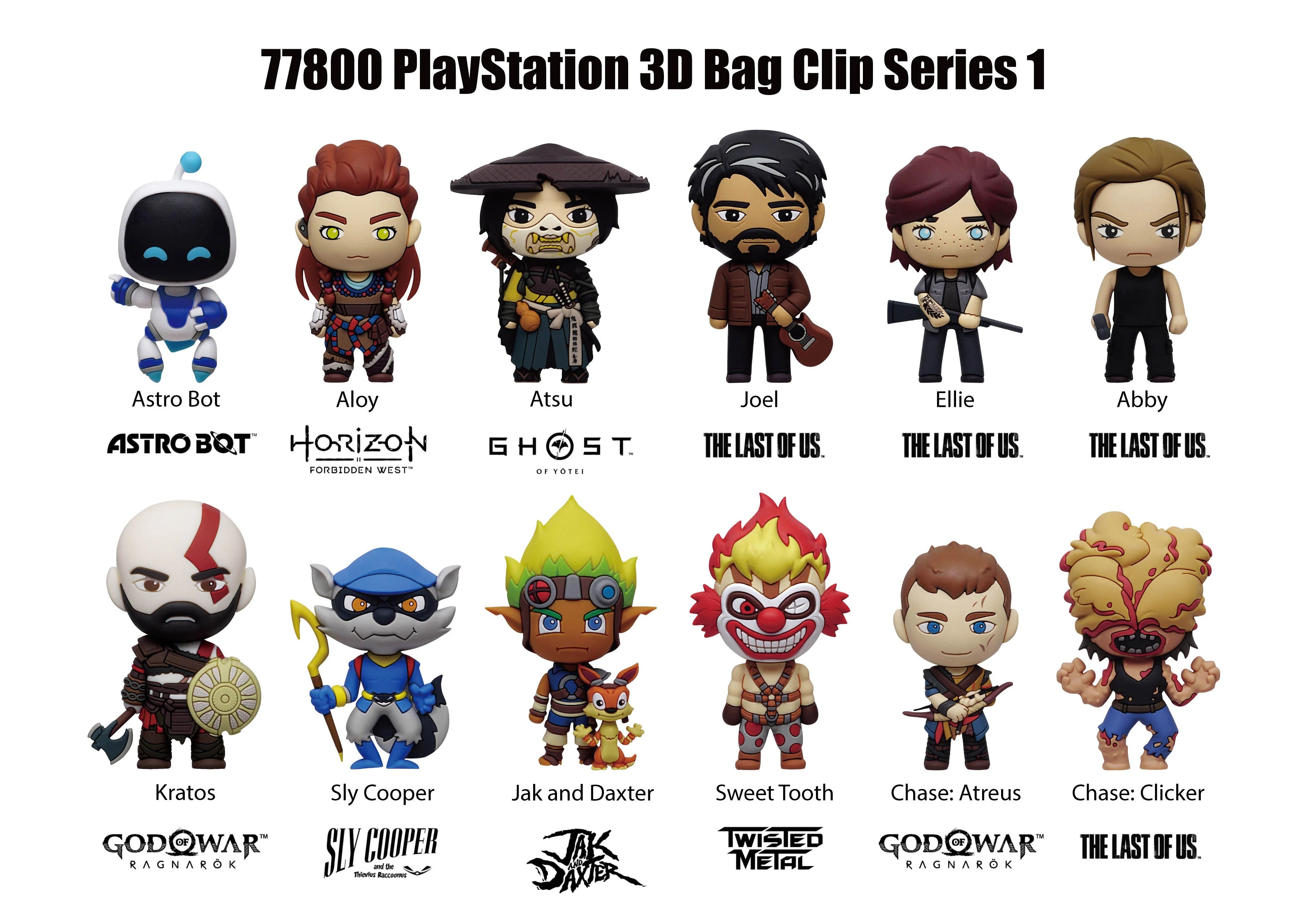 PLAYSTATION - Series 1 - 3D Foam Bag Clip (Display 24 Pcs)