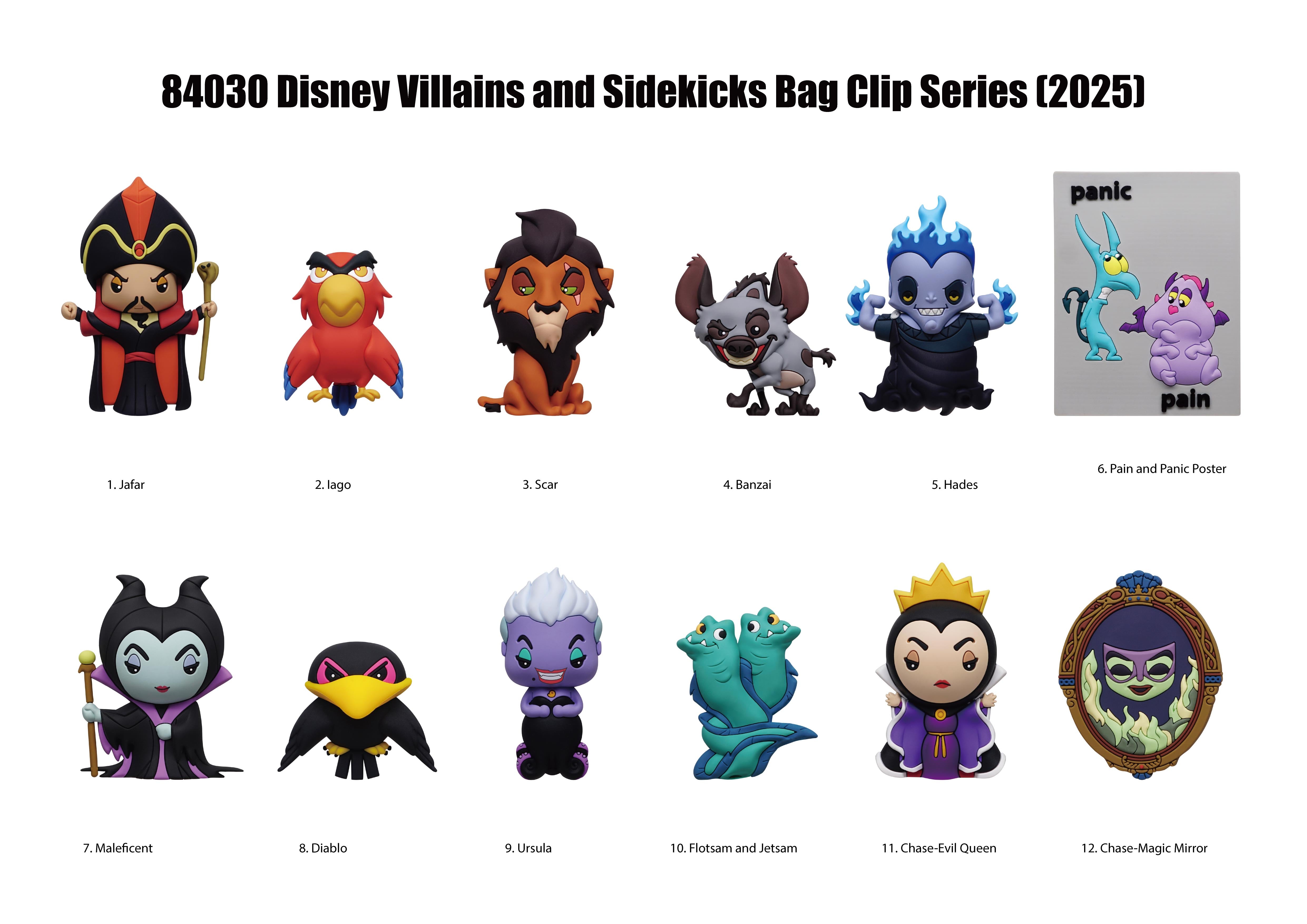 VILLAINS - Series 3 - 3D Foam Bag Clip (Display 24 Pcs)