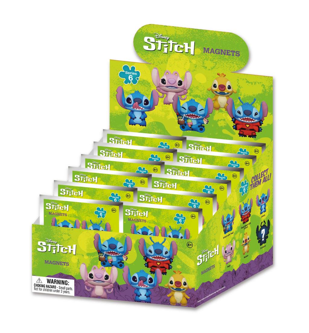STITCH - Serie 6 - 3D Foam Magnets in blind bags (Display 12 Pcs)