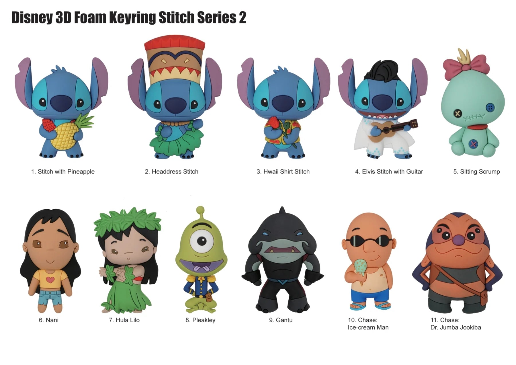 DISNEY - Lilo & Stitch - 3D Foam Bag Clip (Display 24 Pcs)