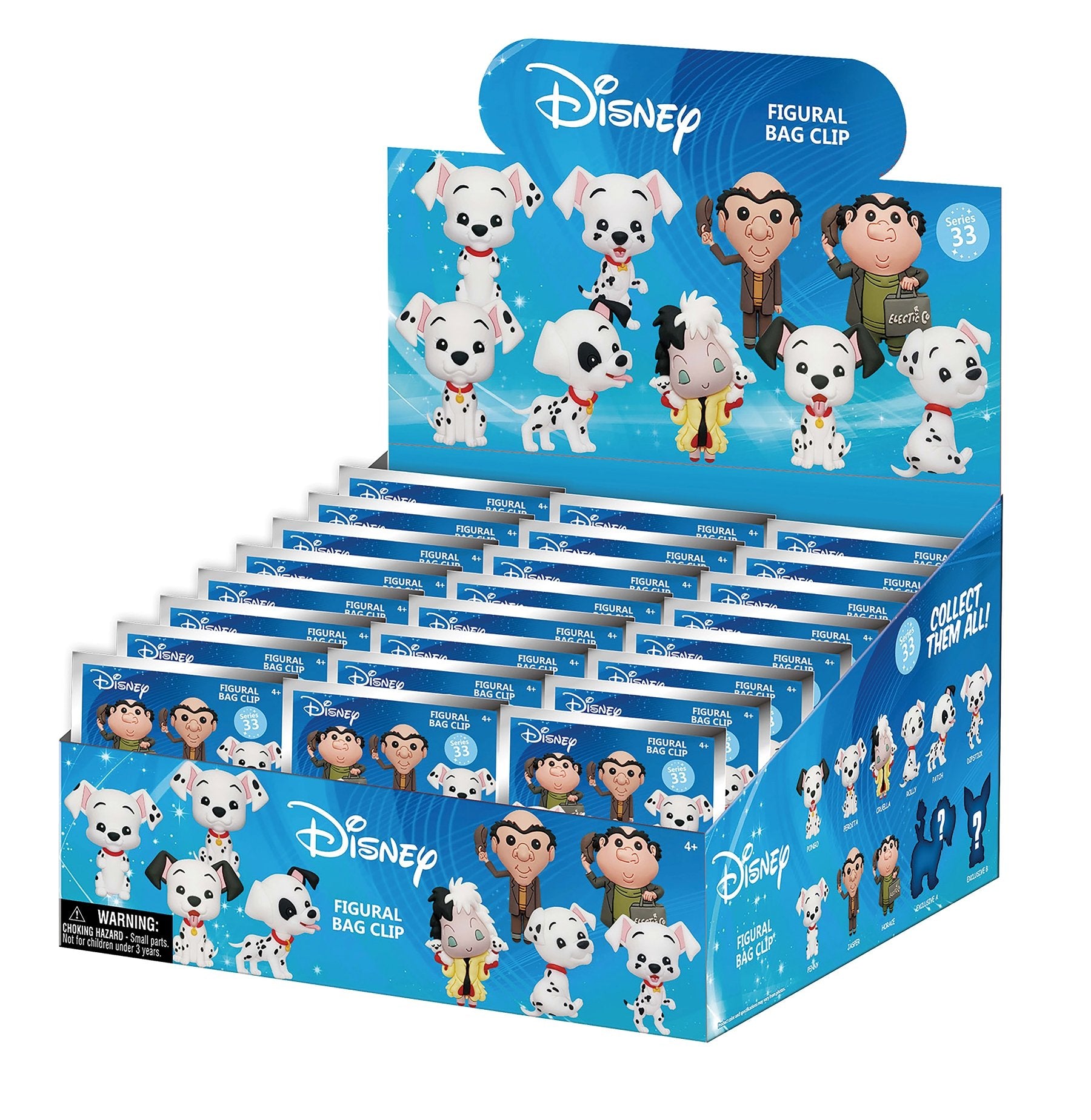 101 DALMATIANS - Series 33 - 3D Foam Bag Clip (Display 24 Pcs)