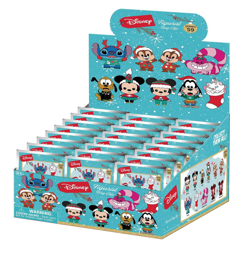 DISNEY SEASONAL - Series 59 - 3D Foam Bag Clip (Display 24 Pcs)