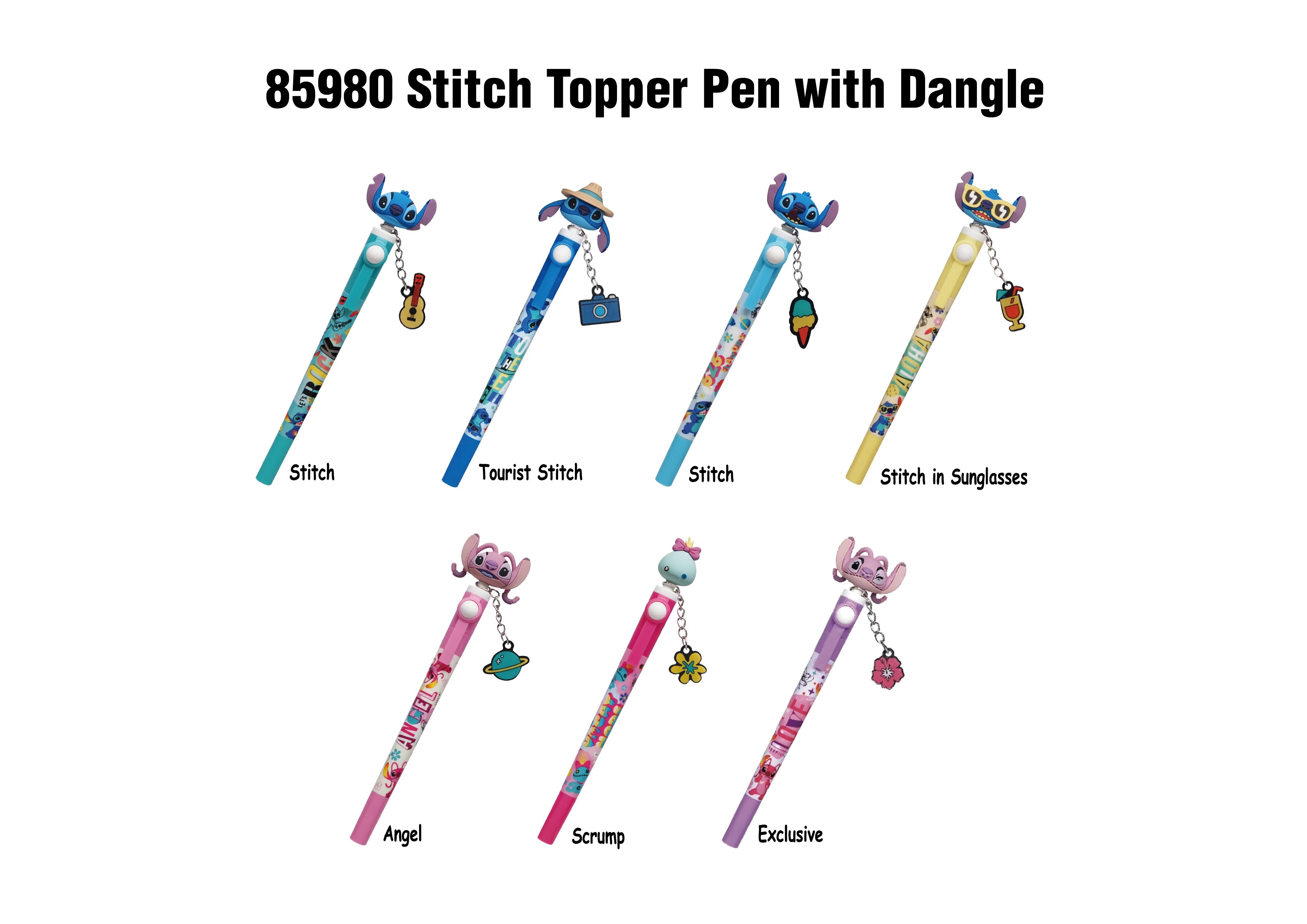 LILO & STITCH - 3D Head Topper Spinning Pen (Display of 16 pieces)
