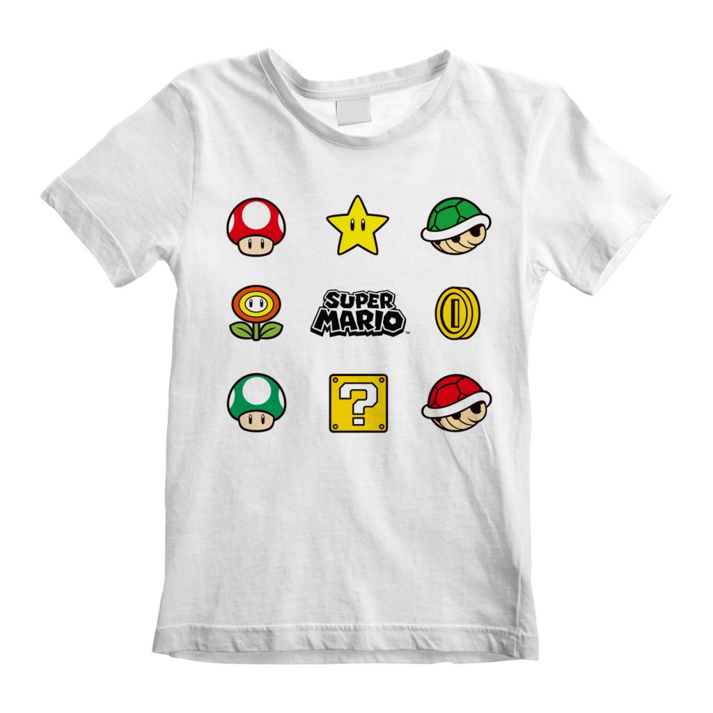 SUPER MARIO - Symbols - Kids T-Shirt (7-8 Y)