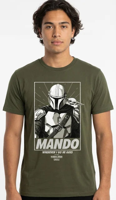 MANDALORIAN & GROGU - Wherever i go he goes - T-Shirt (XXL)