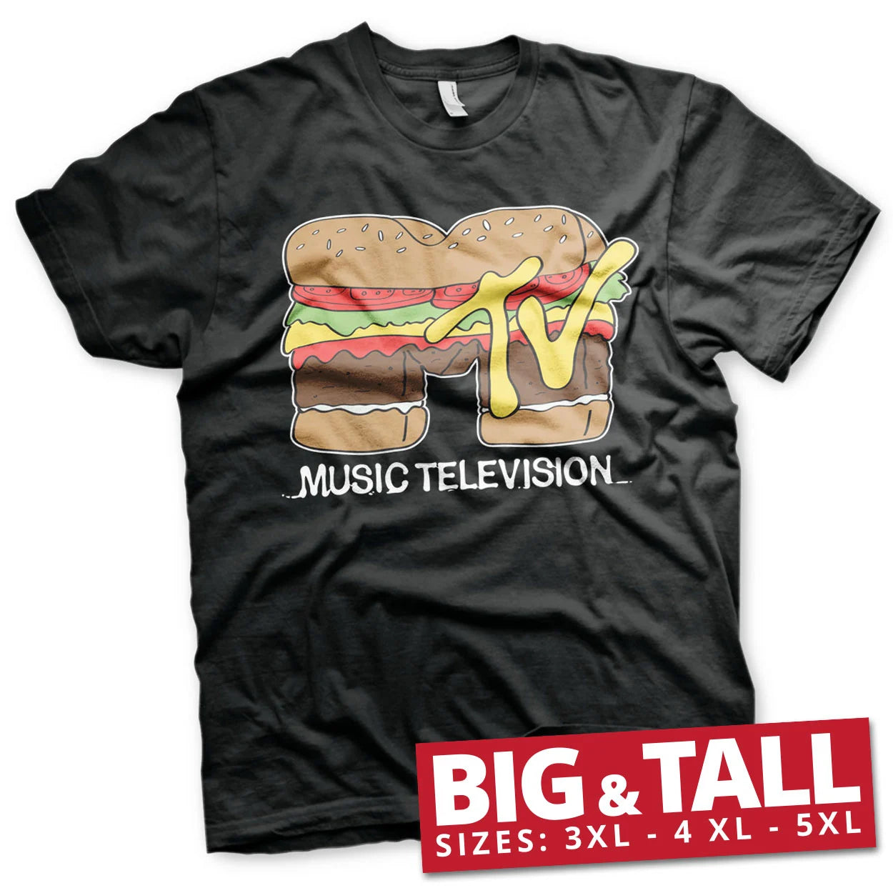 MTV - T-Shirt Big &amp; Tall - Hamburger (5XL)