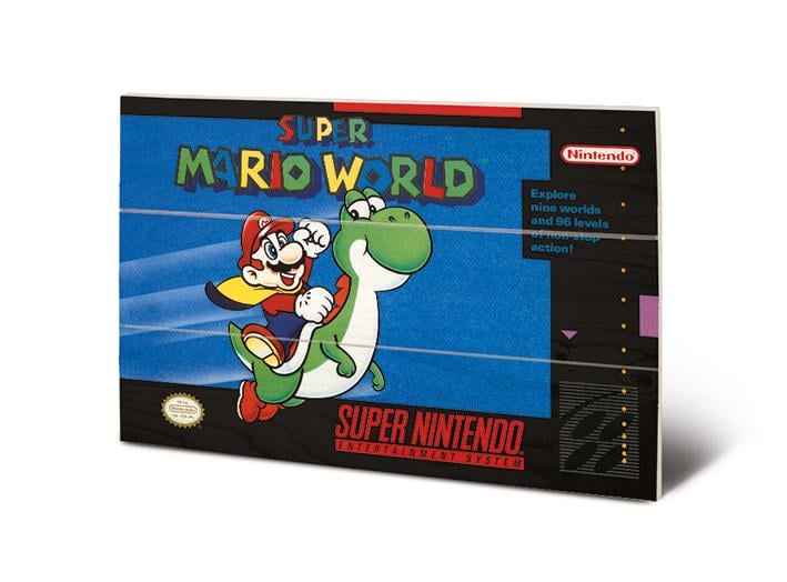 SUPER NINTENDO - Wood Print 20x29.5 - Super Mario World