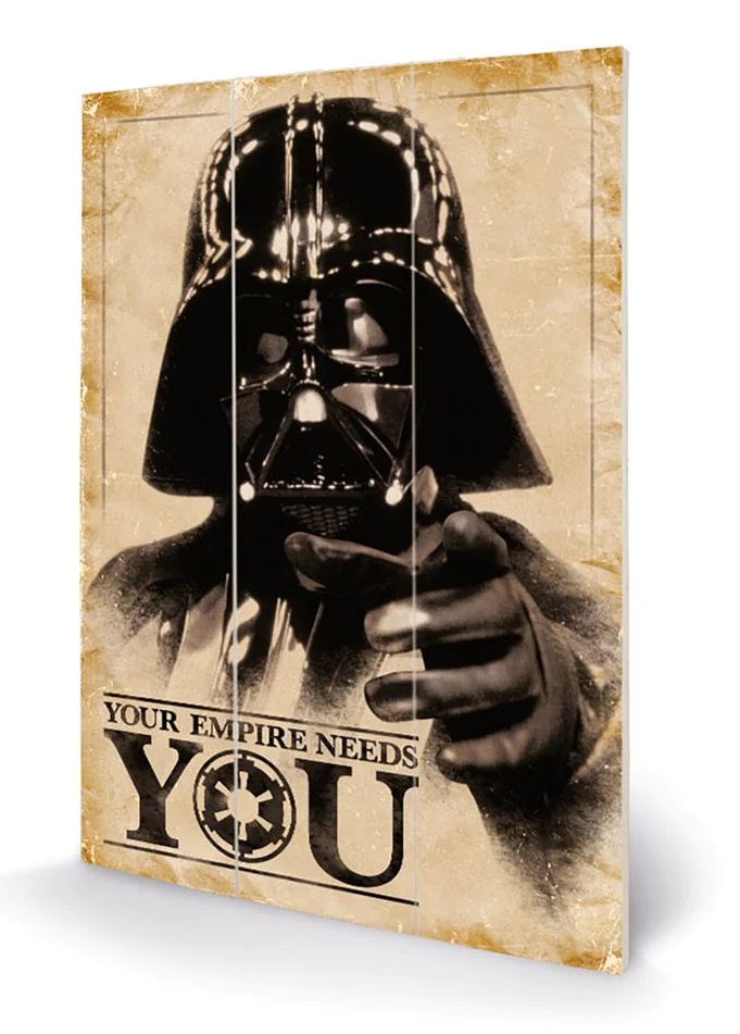STAR WARS - Your Empire Needs You - Wood Print 20x29.5cm