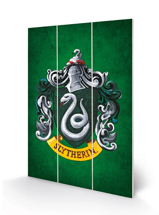 HARRY POTTER – Slytherin-Wappen – Holzdruck 20 x 29,5
