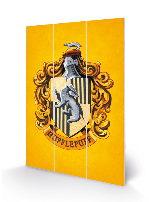 HARRY POTTER – Hufflepuff Wappen – Holzdruck 20x29,5