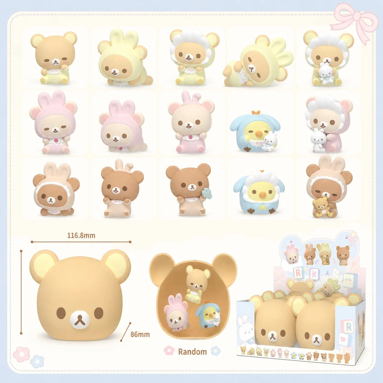 RILAKKUMA - Nuonuo Baby Series - Blind Box 4 Set of 3 Figure