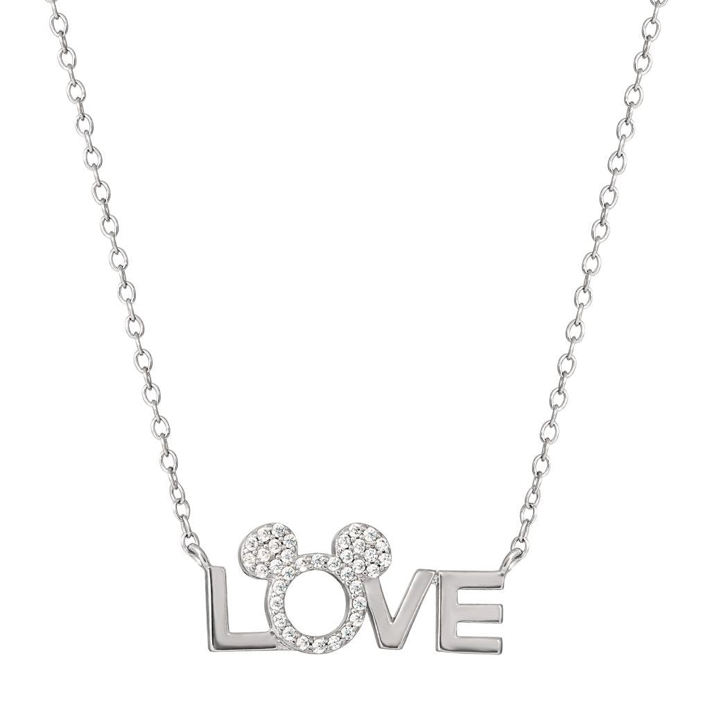 MINNIE - Love - Necklace in Silver Brass Plated