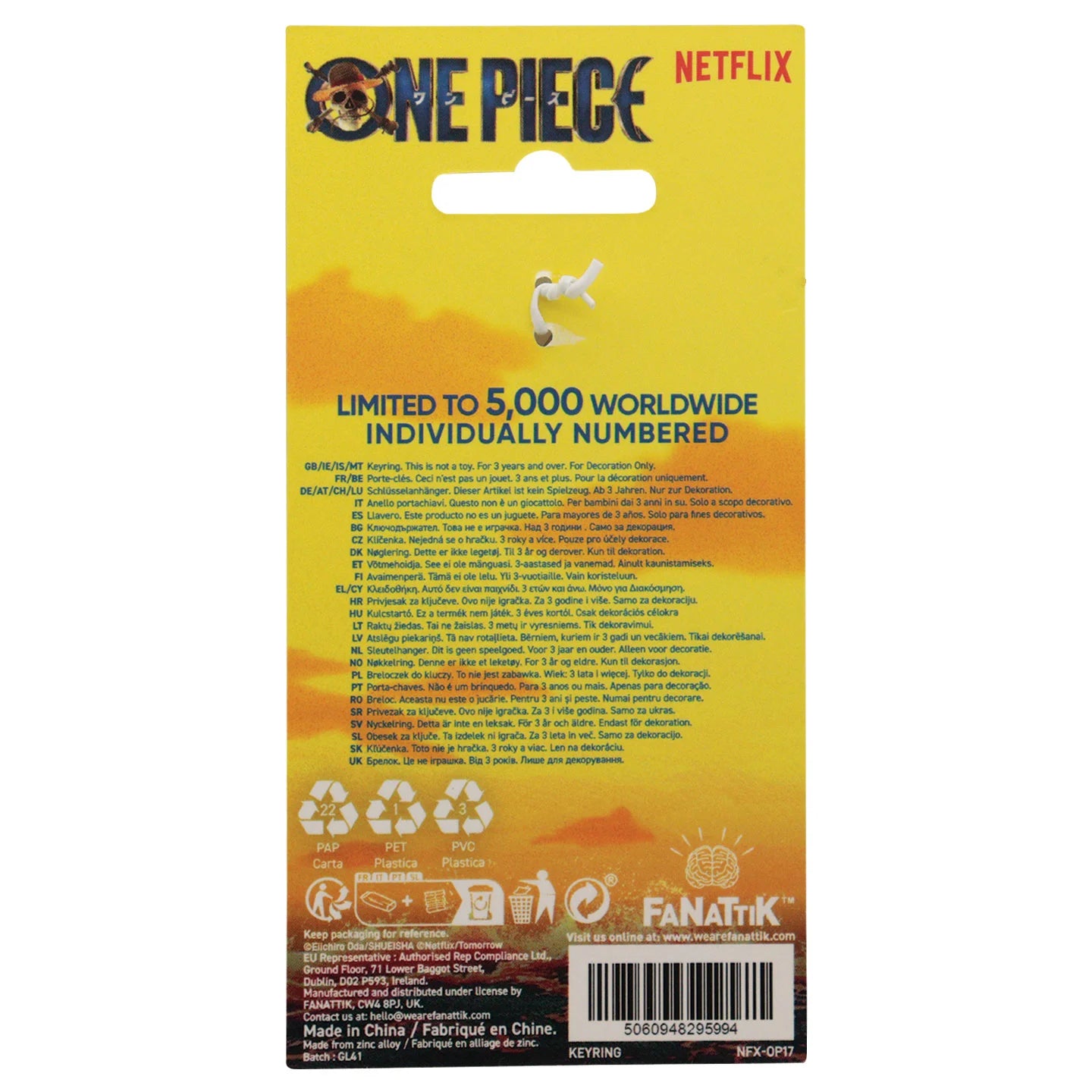 ONE PIECE NETFLIX - Coo - Limited Edition Keyring
