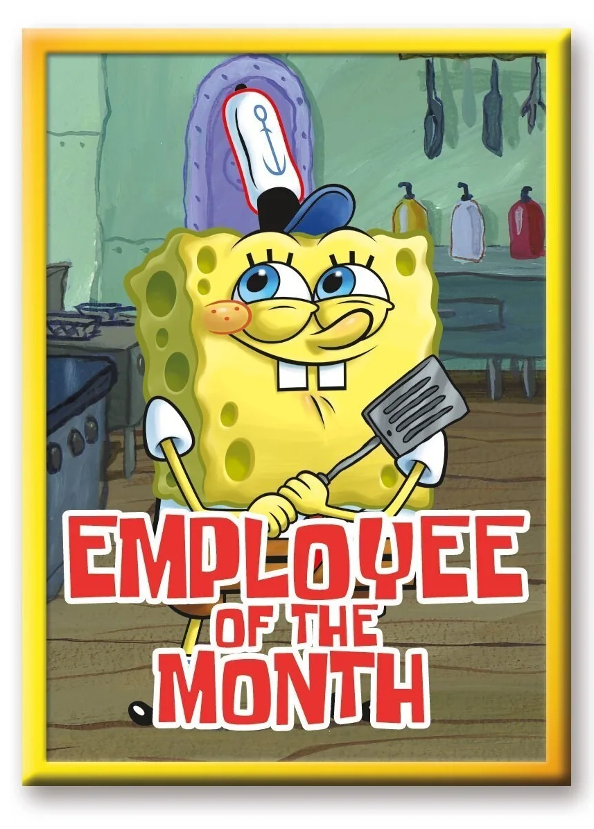 SPONGEBOB SQUAREPANTS - Employee of the Month - Magnet 6.3x8.9cm