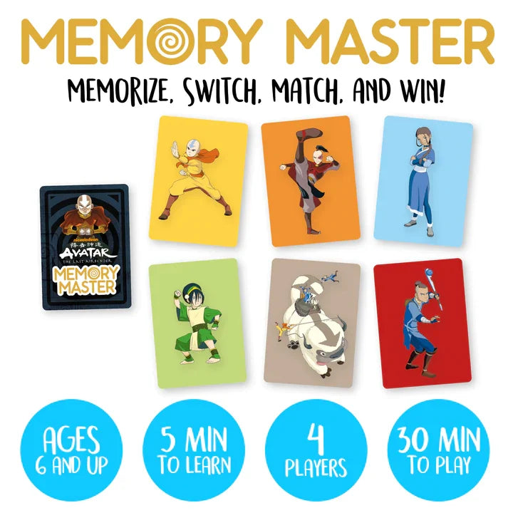 AVATAR THE LAST AIRBENDER - Memory Master Card Game (UK)
