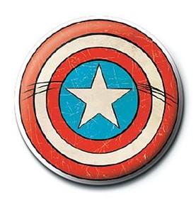 MARVEL COMICS - Captain America Shield - Button Badge 25mm