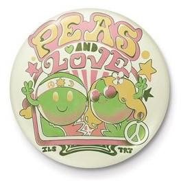 ILUSTRATA - Peas and Love - Button Badge 25mm