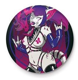 PINKU KULT - Metal Vampiric Succubus - Button Badge 25mm