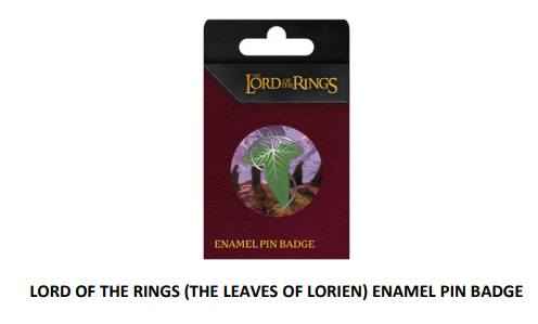 LORD OF THE RINGS - The Leaves of Lorien - Enamel Pin Badge