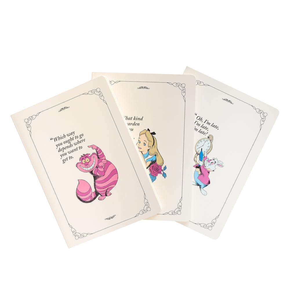 DISNEY - Alice - 3 Pack of Notebooks - Size A5
