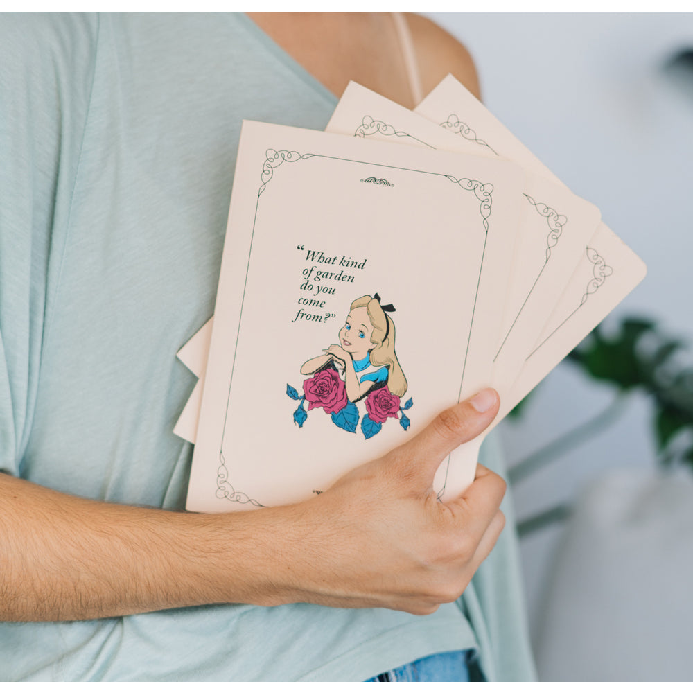 ALICE IN WONDERLAND - 3 Pack of Notebooks - Size A5