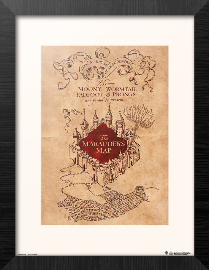 HARRY POTTER – Karte des Rumtreibers – Sammlerdruck „30 x 40 cm“
