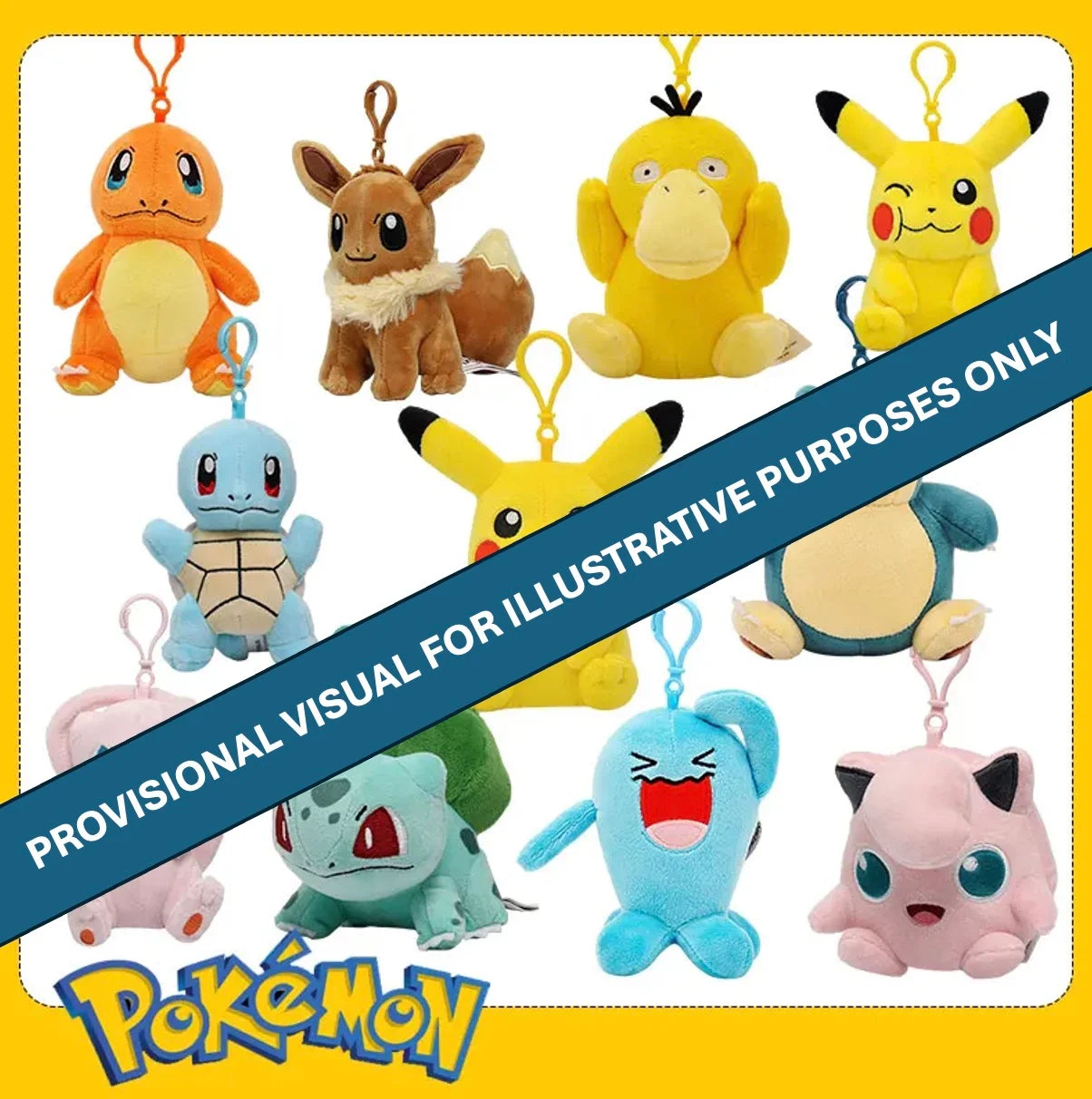POKEMON - Plush Clip (Clip-On Plush) Assortment 6 pcs
