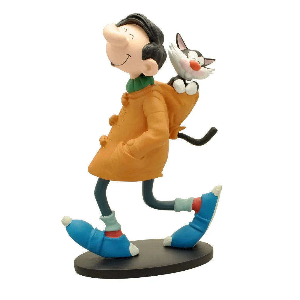 GASTON LAGAFFE - Figurine Resine - Duffle Coat - 24cm