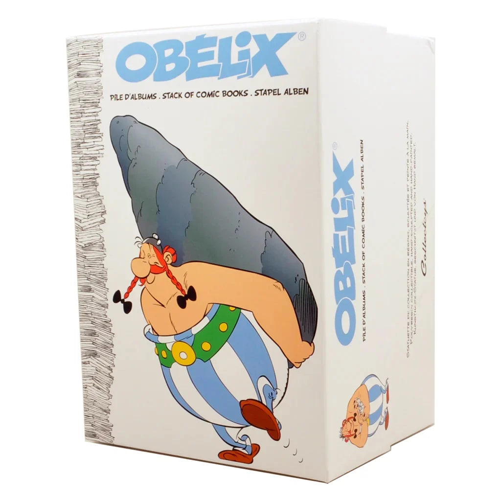 ASTERIX & OBELIX - Obelix carrying a stack of comics - Statue 30cm
