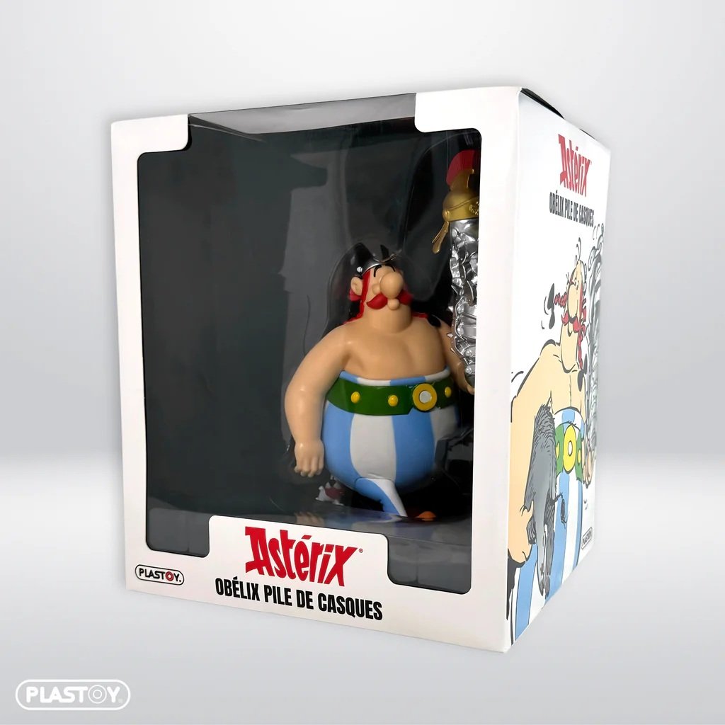 ASTERIX & OBELIX - Obelix stack of helmets - figure 22cm
