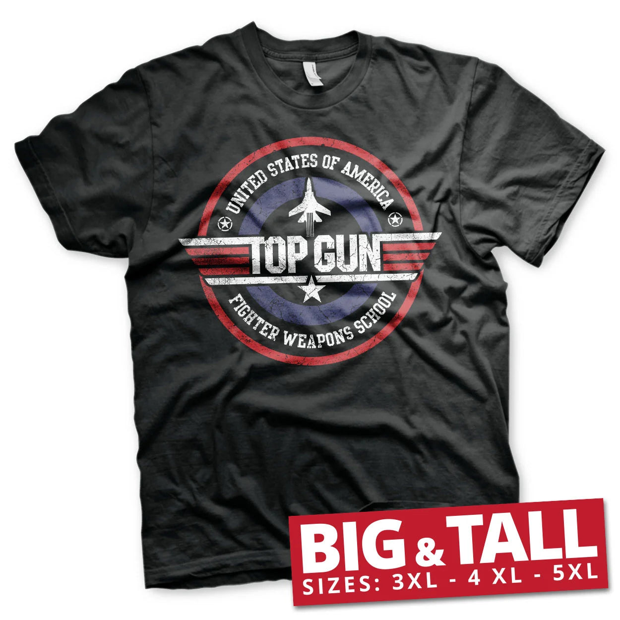 TOP GUN - T-Shirt Big &amp; Tall - Fighter Weapons School (5XL)