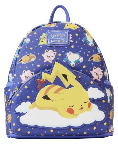 POKEMON - Sleeping Pikachu and friends - Mini Backpack LoungeFly