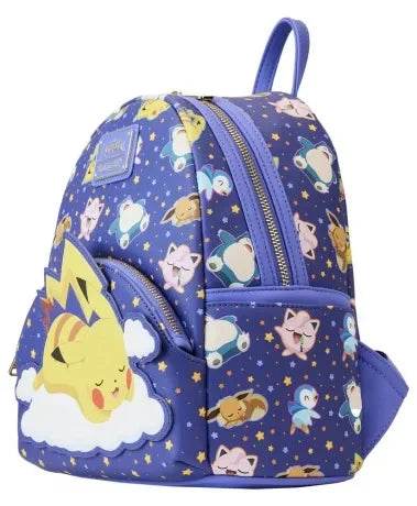 POKEMON - Sleeping Pikachu and friends - Mini Backpack LoungeFly