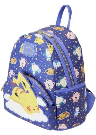 POKEMON - Sleeping Pikachu and friends - Mini Backpack LoungeFly