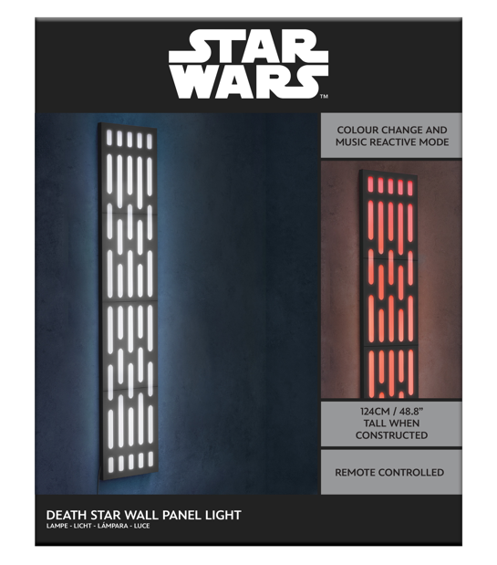 STAR WARS - Death Star Wall Panel - Wall Light 124cm