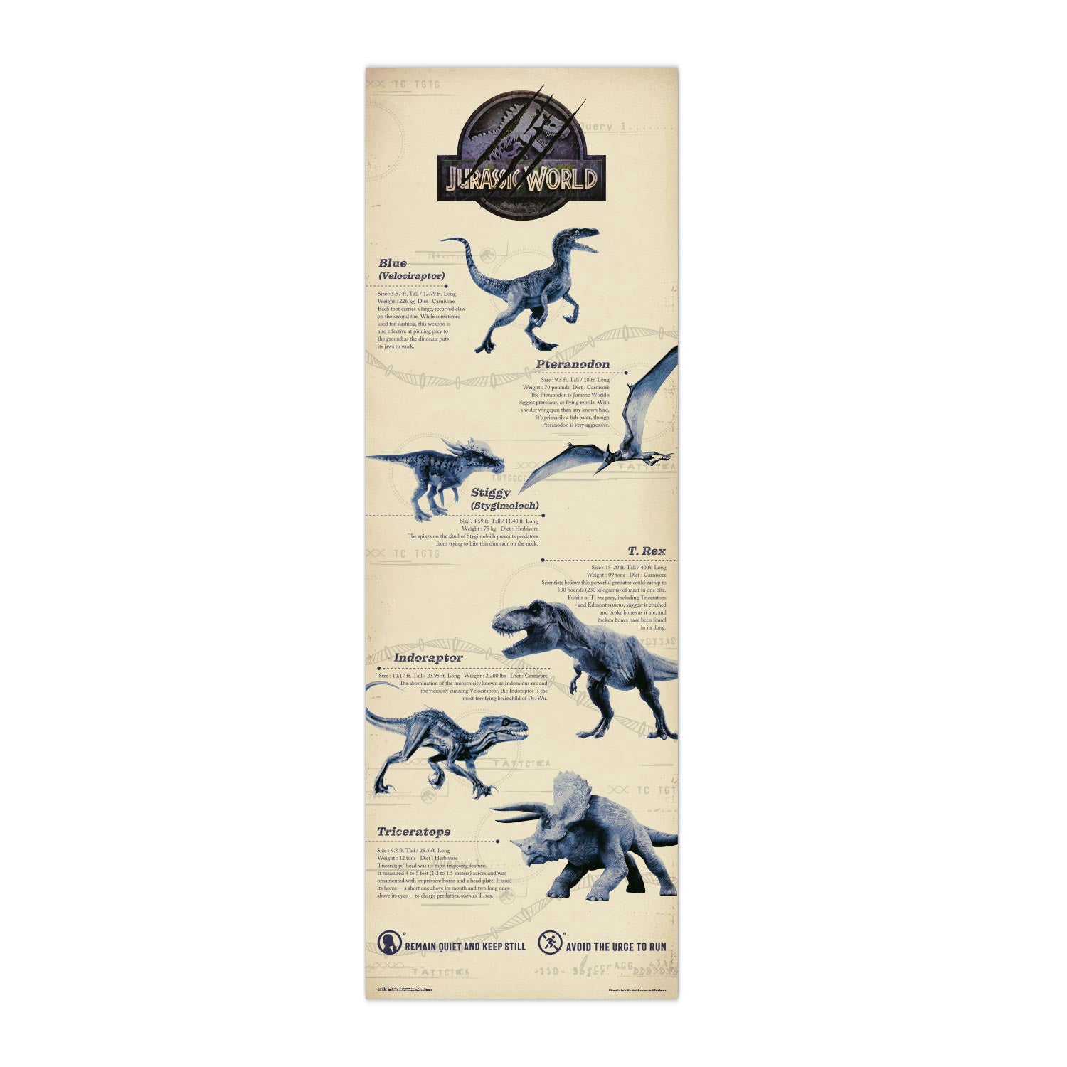 JURASSIC WORLD - Door Poster 53x158 cm